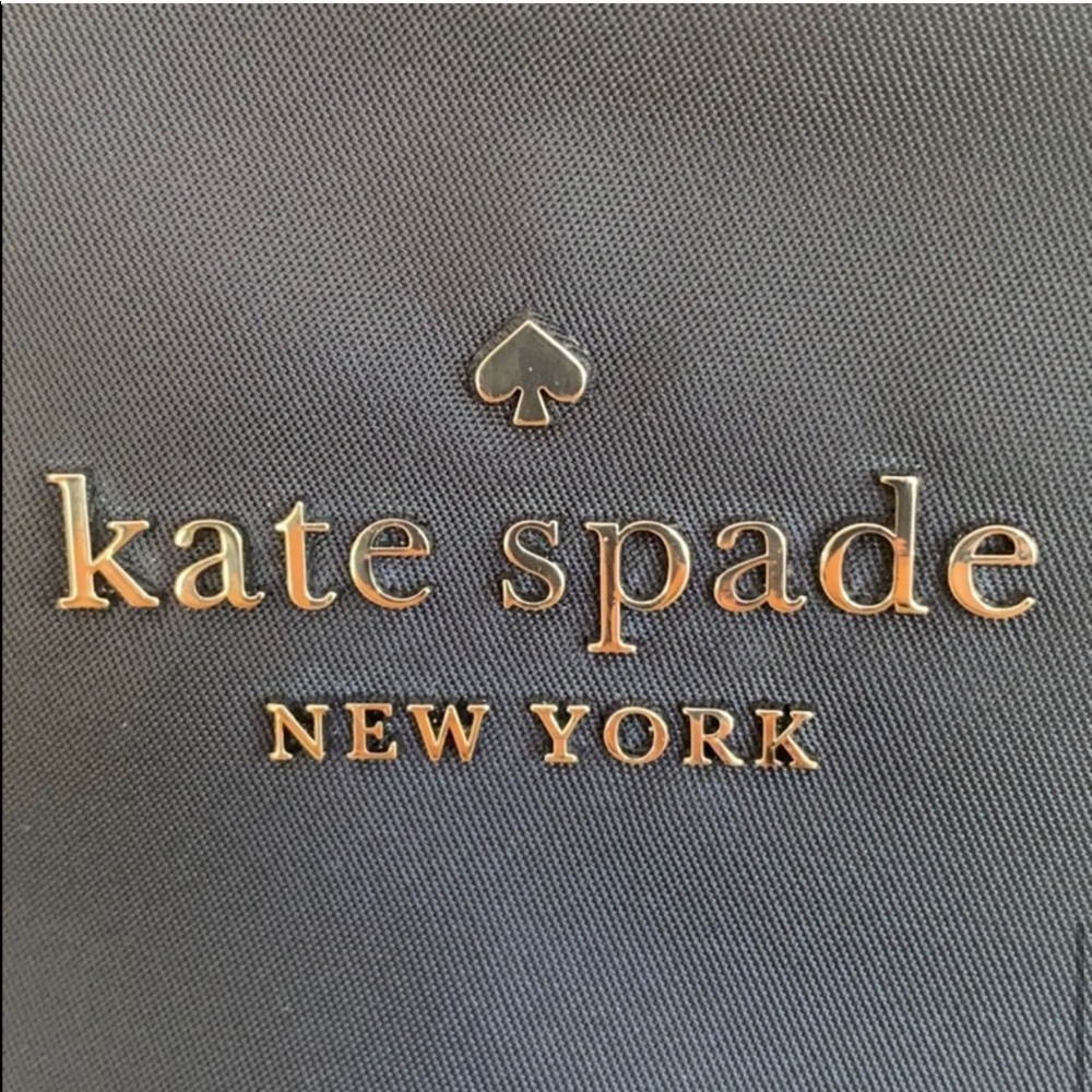 NWT Auth Kate Spade Medium Navy Nylon Backpack - Picture 8 of 9